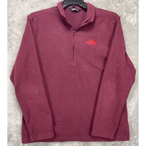 North Face Men's‎ Fleece 1/4 Zip Jacket Size Large Maroon